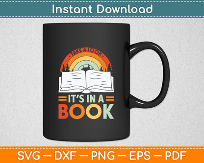 Take A Look It’s In A Book Svg Digital Cutting File
