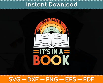 Take A Look It’s In A Book Svg Digital Cutting File