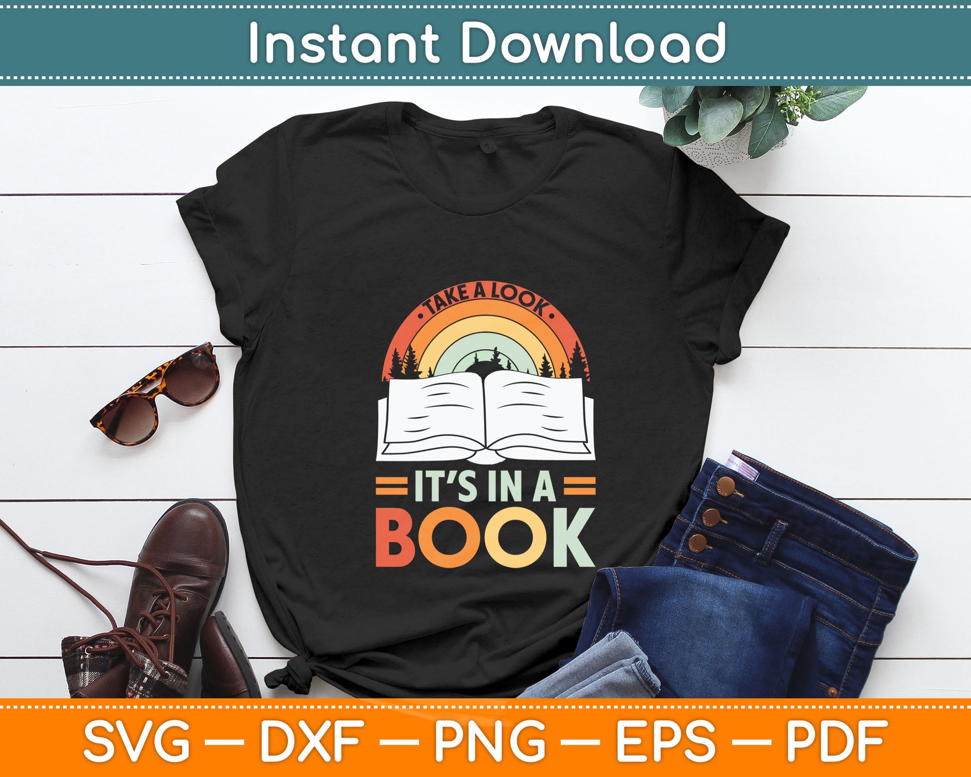 Take A Look It’s In A Book Svg Digital Cutting File