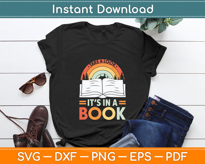 Take A Look It’s In A Book Svg Digital Cutting File