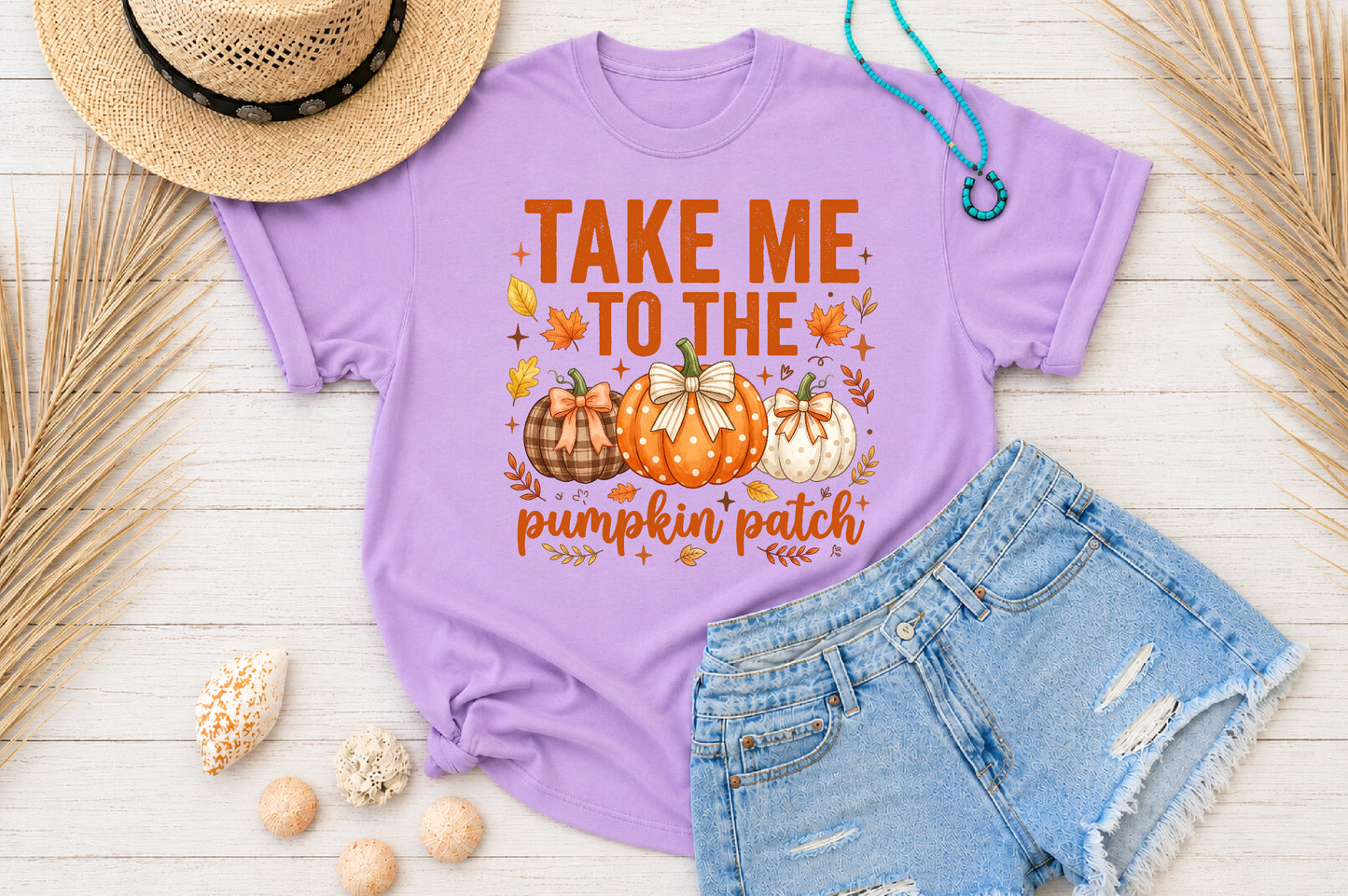 Take Me To The Pumpkin Patch PNG Coquette Bow Fall Pumpkin Sublimation Design