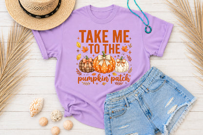 Take Me To The Pumpkin Patch PNG Coquette Bow Fall Pumpkin Sublimation Design