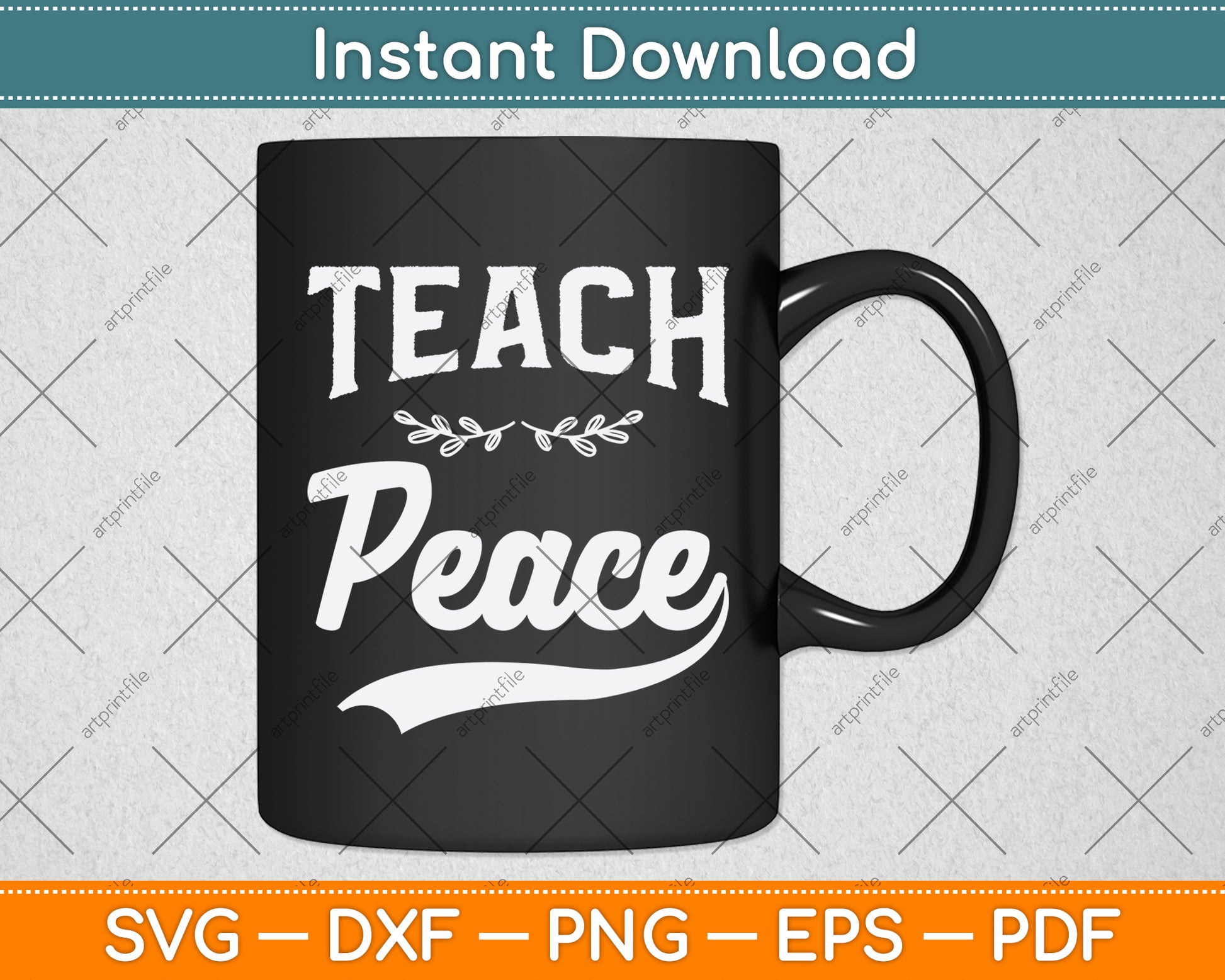 Teach Peace International World Svg Png Dxf Digital Cutting File
