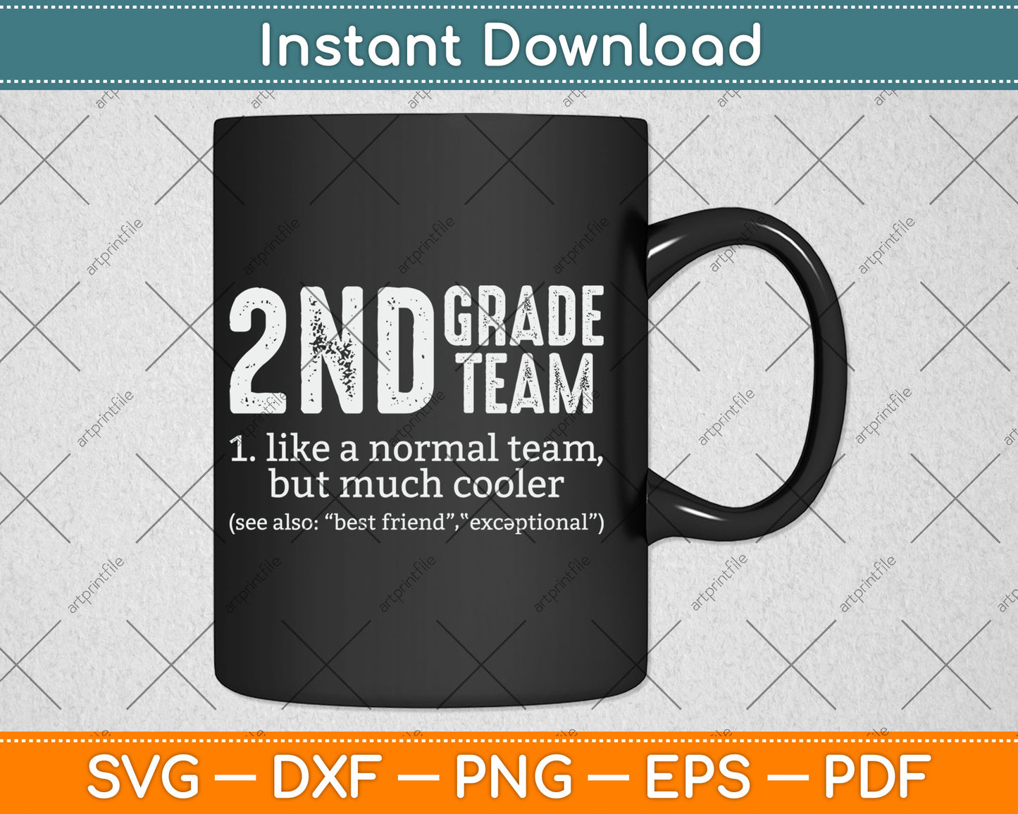 Teacher 2nd Grade Team Like A Normal Team But Much Cooler Svg Design Cutting File