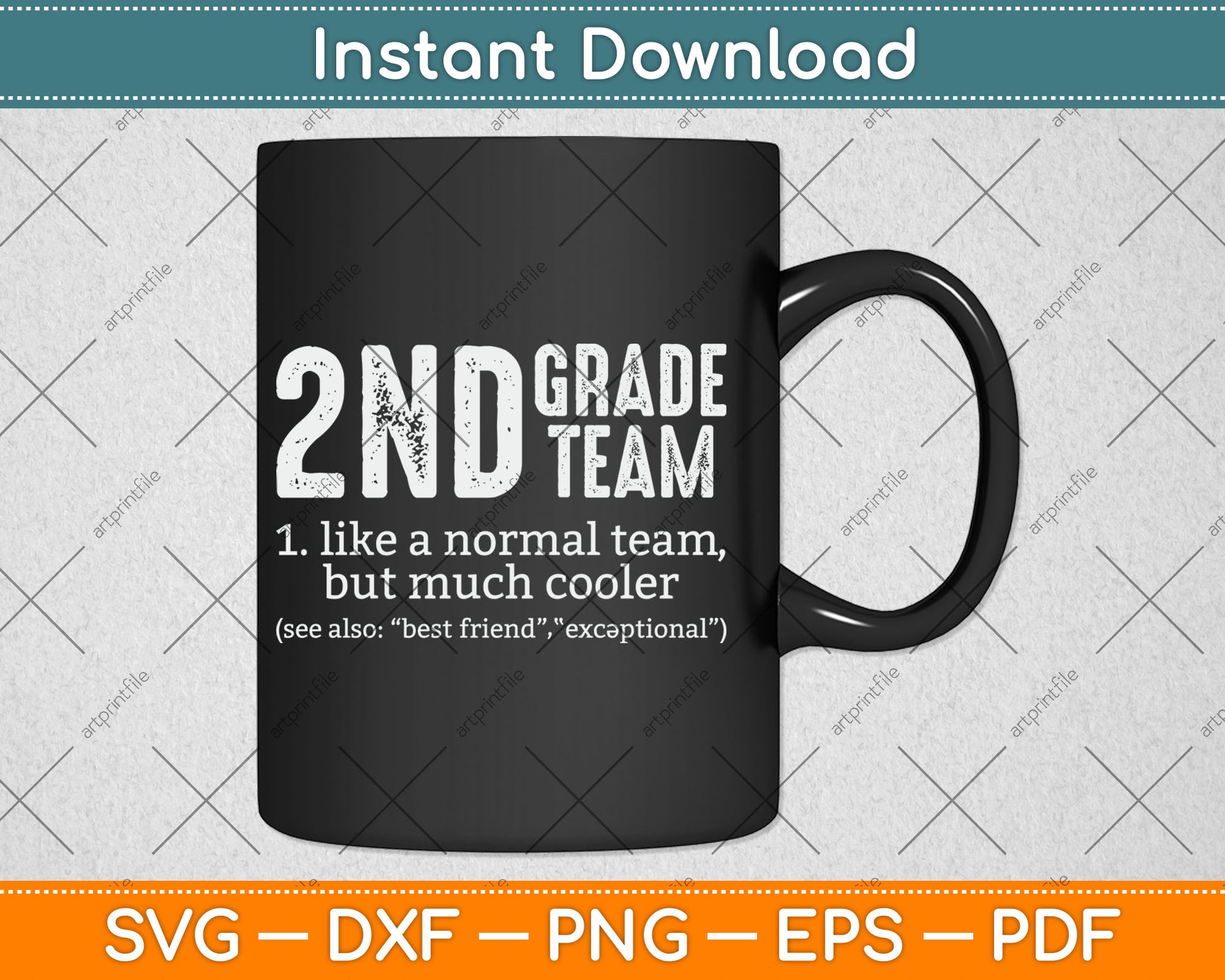 Teacher 2nd Grade Team Like A Normal Team But Much Cooler Svg Design Cutting File