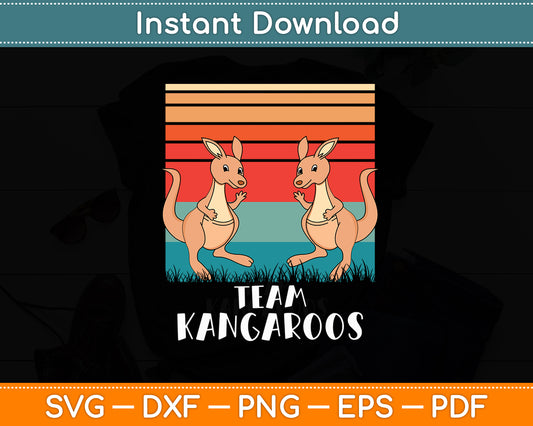 Team Kangaroos Australia Animal Kangaroo Lover Svg Png Dxf Digital Cutting File