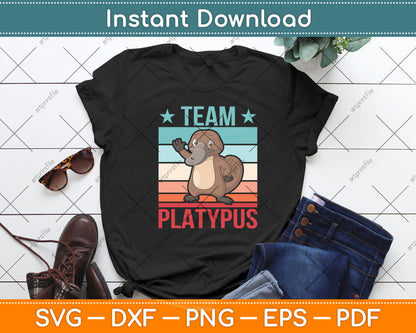 Team Platypus Retro Vintage Svg Png Dxf Digital Cutting File