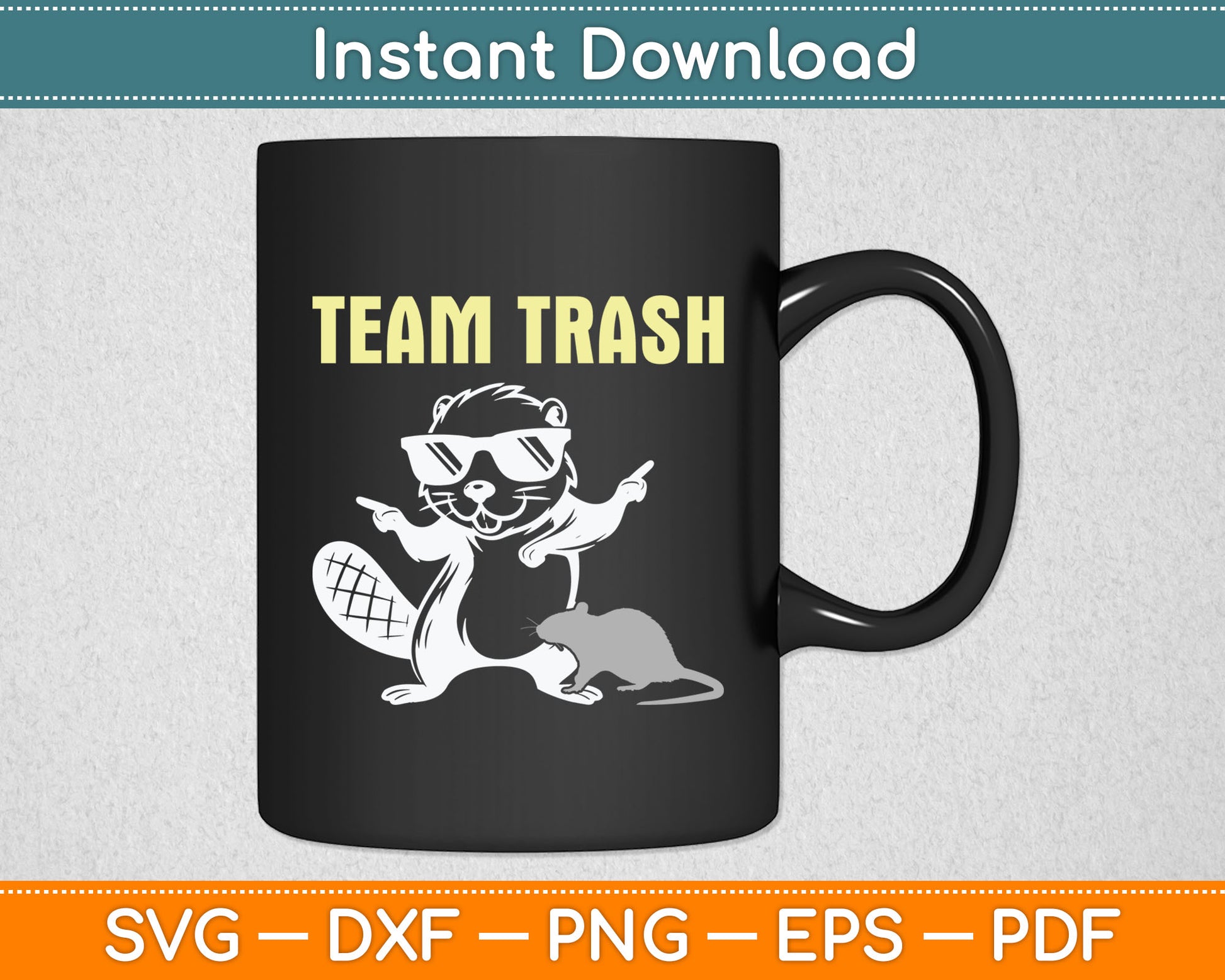 Team Trash Opossum Raccoon Rat Funny Animals Svg Digital Cutting File