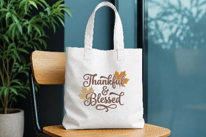 Thankful & Blessed Embroidery Design