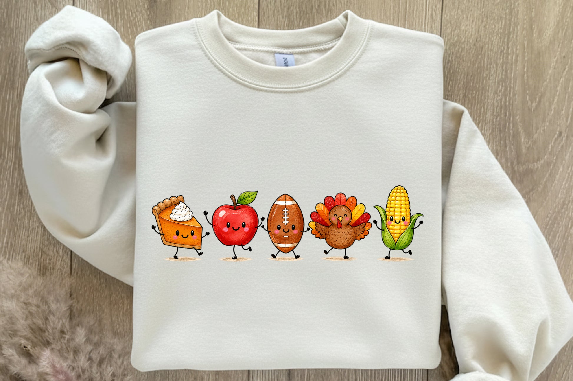 Cute Thanksgiving PNG Pie Apple Football Turkey Corn Autumn Fall