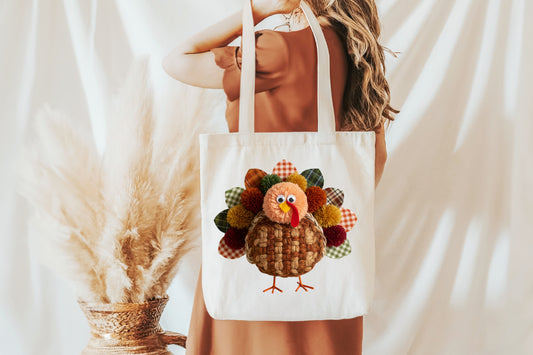 Cute Crochet Yarn Turkey Thanksgiving PNG