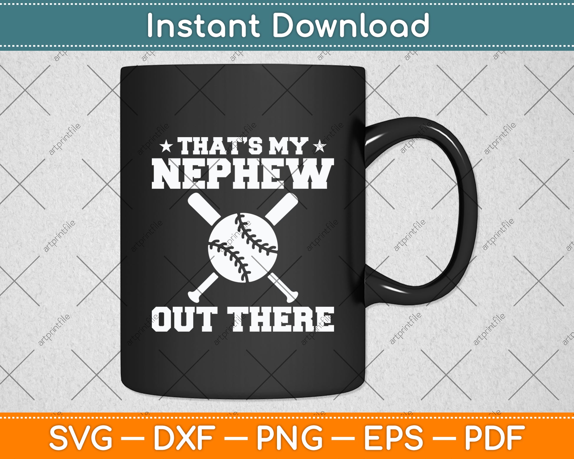 That's My Nephew Out There Baseball Game Day Svg Digital Cutting File