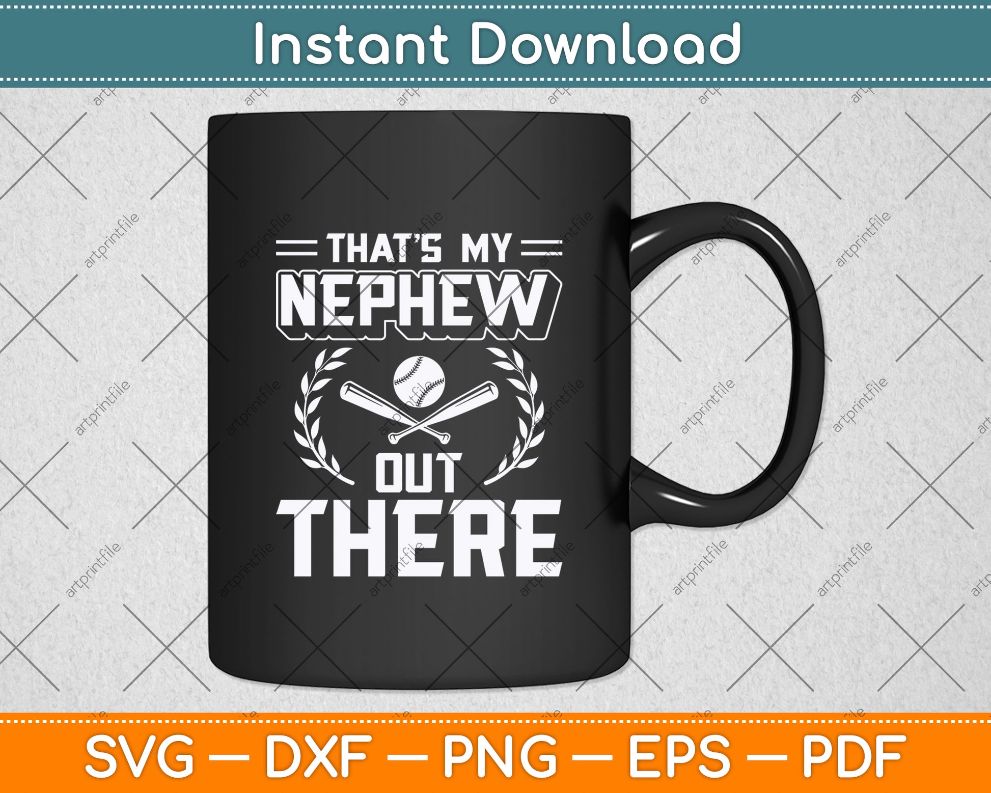That's My Nephew Out There Baseball Mothers Day Svg Digital Cutting File