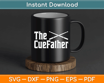 The Cue Father Funny Pool Billiards Player SVG Digital Cutting File