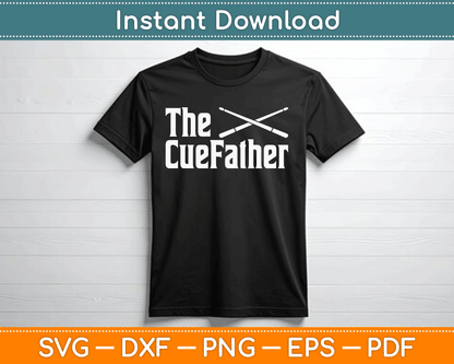 The Cue Father Funny Pool Billiards Player SVG Digital Cutting File