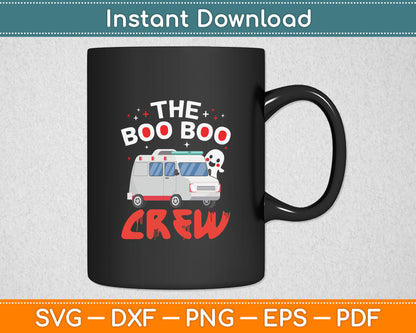 The Boo Boo Crew Ambulance Driver Paramedics EMS Halloween Svg Digital Cutting File