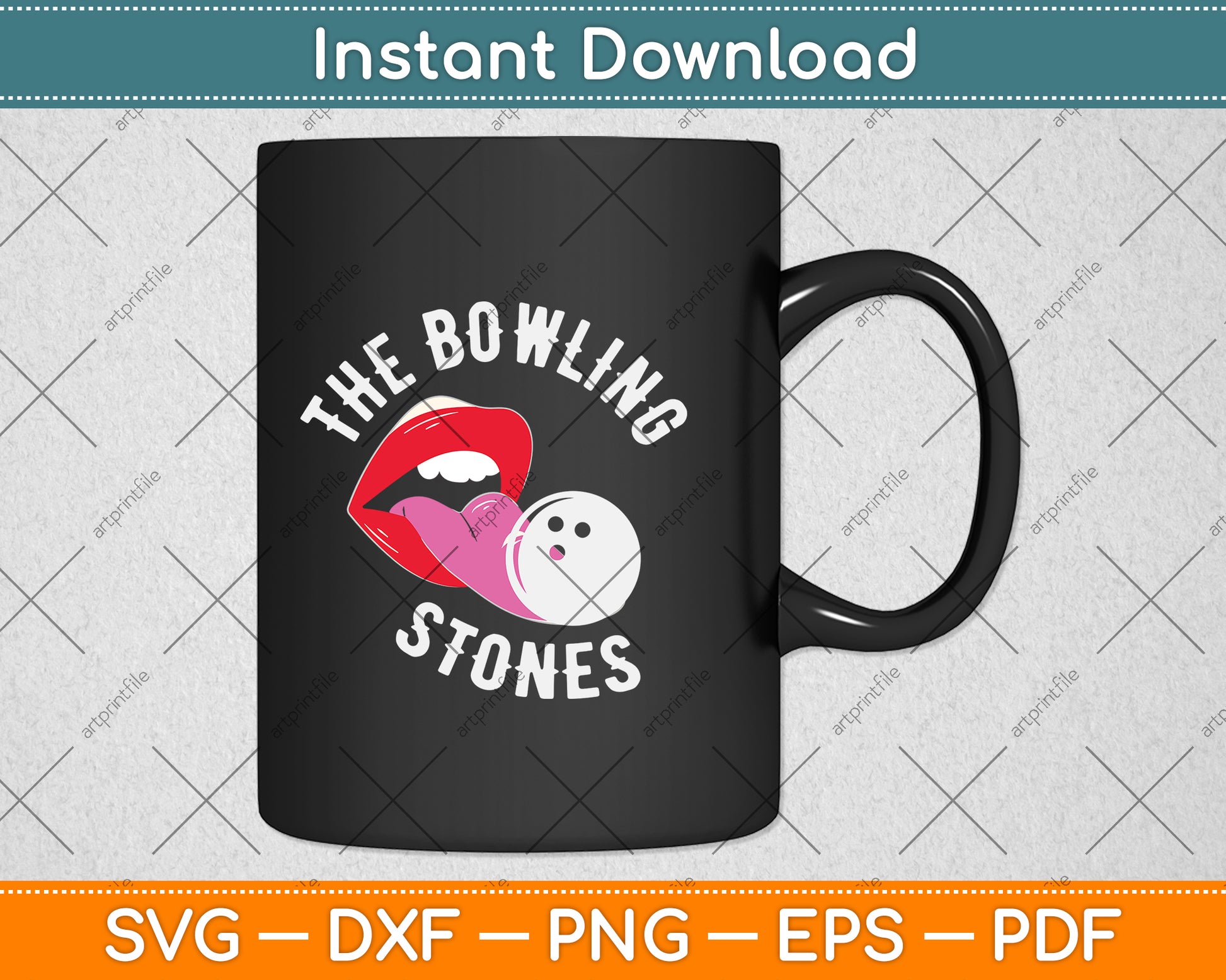 The Bowling Stones Funny Svg Png Dxf Digital Cutting File