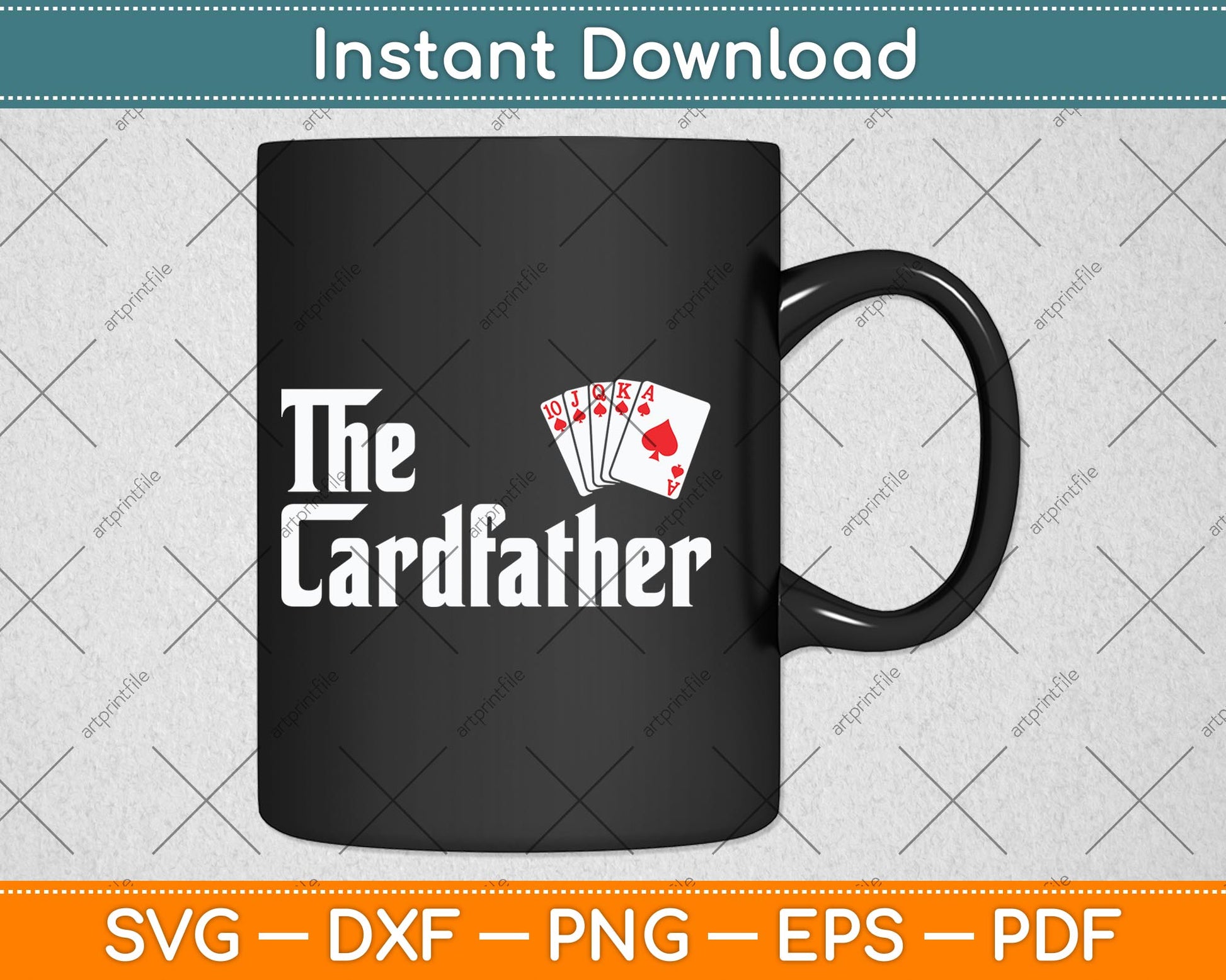 The Card Father Poker Game Cards Playing Dad Father's Dad Svg Digital Cutting File