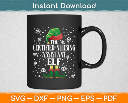 The Certified Nursing Assistant Elf CNA Matching Christmas Svg Digital Cutting File