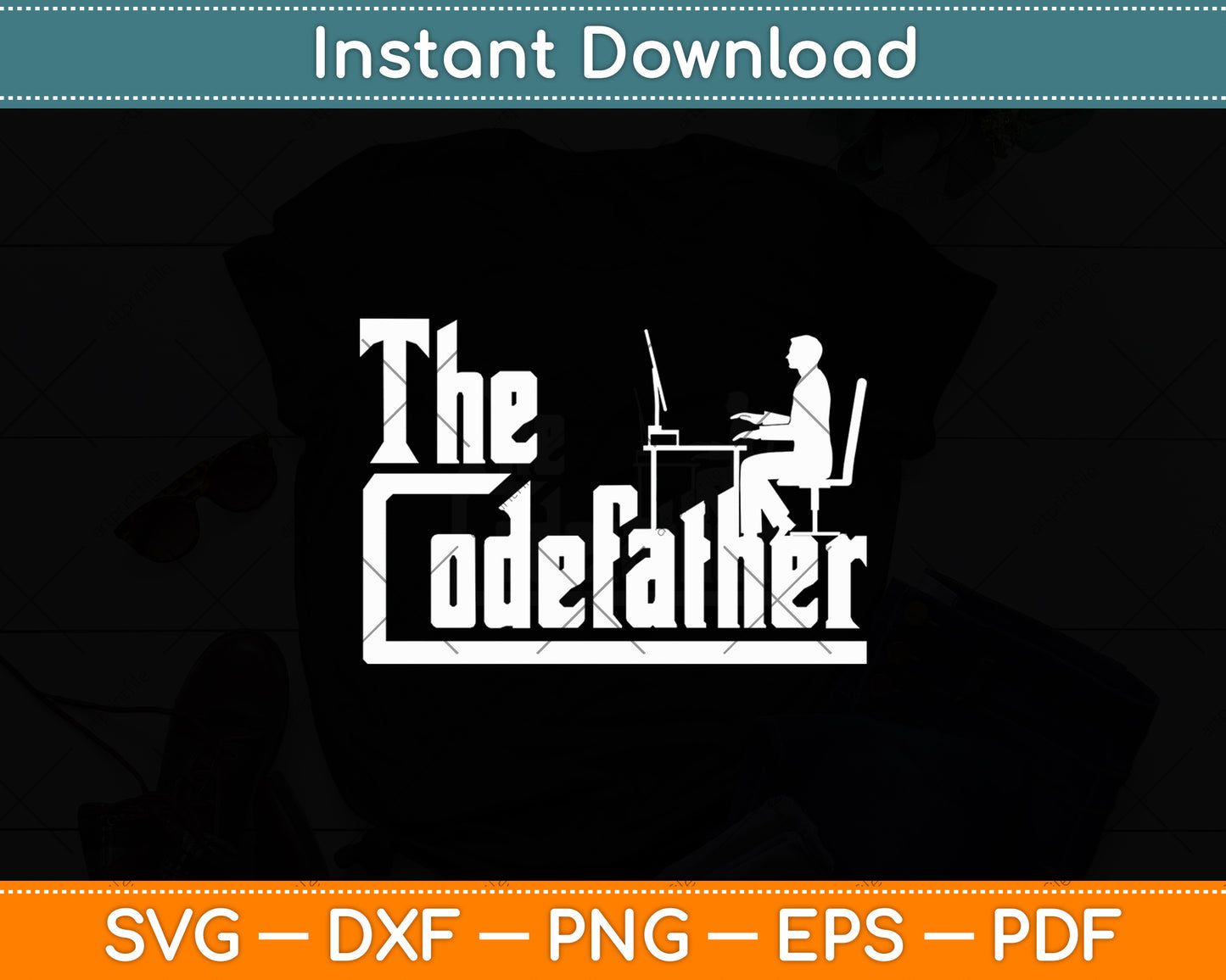 The Codefather Coding Coder Developer Computer Svg Digital Cutting File
