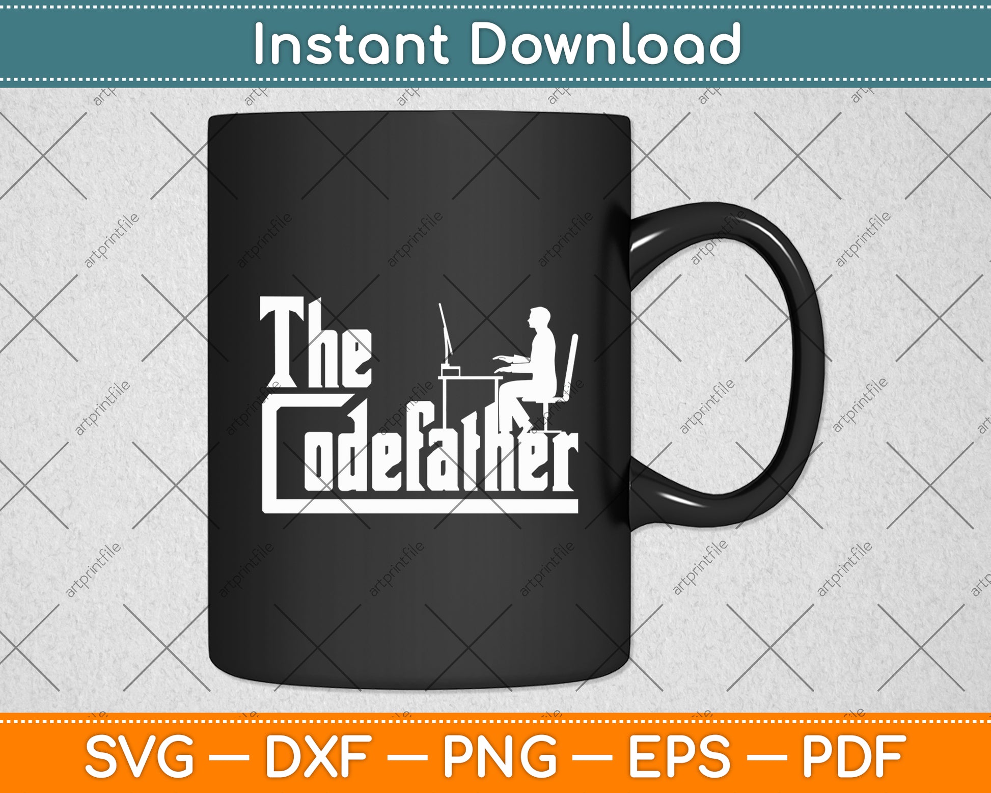The Codefather Coding Coder Developer Computer Svg Digital Cutting File
