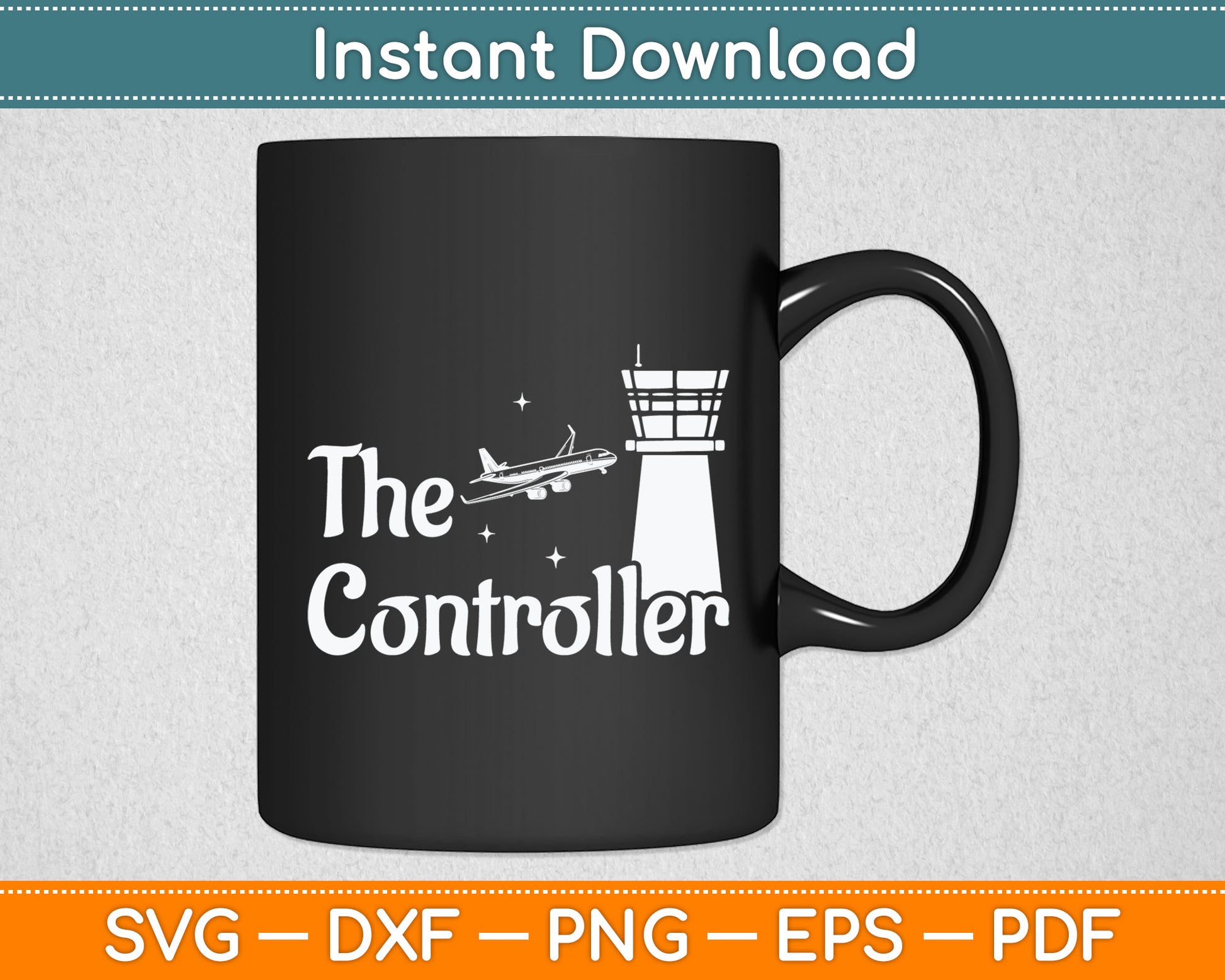 The Controller - Air Traffic Control Aircraft ATC Airfield Svg Digital Cutting File