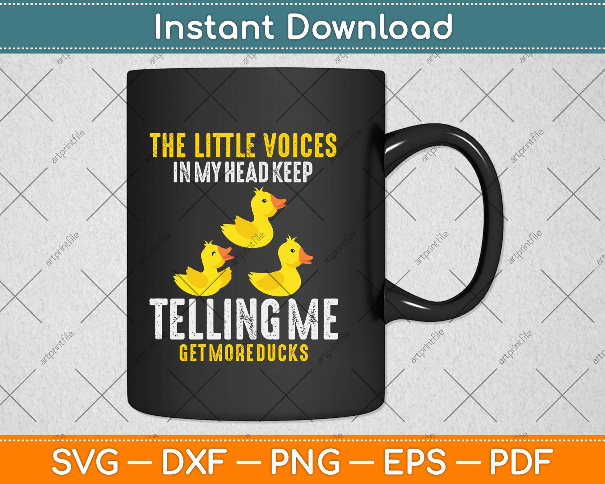 The Little Voices In My Head Keep Telling Me Get More Ducks Svg Design Cutting File