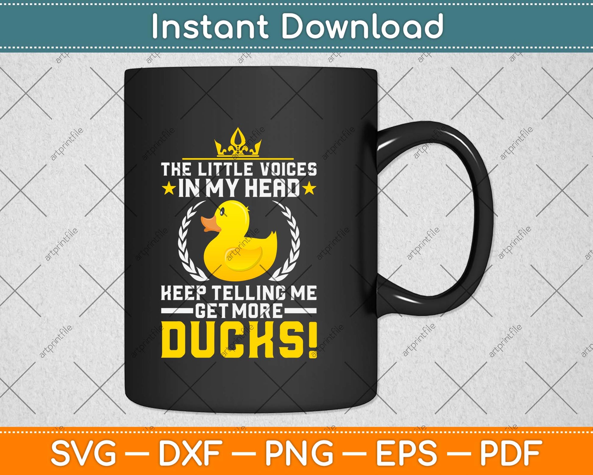 The Little Voices In My Head Keep Telling Me Get More Ducks Svg Png Dxf Cutting File