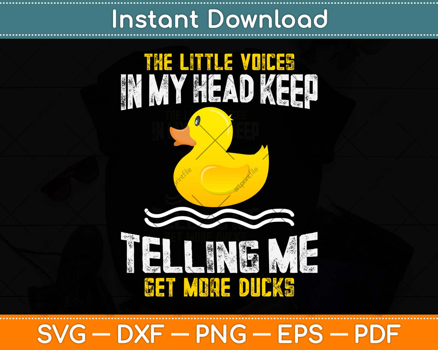 The Little Voices In My Head Keep Telling Me Get More Ducks Svg Digital Cutting File