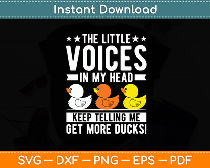 The Little Voices In My Head Rubber Duck Lovers Svg Png Dxf Digital Cutting File