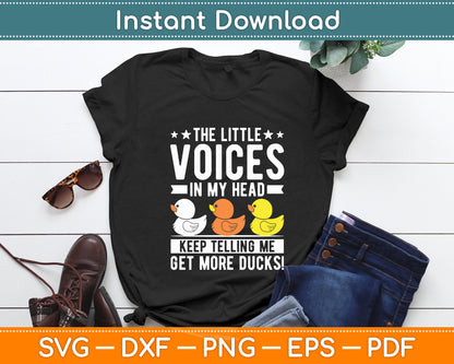 The Little Voices In My Head Rubber Duck Lovers Svg Png Dxf Digital Cutting File