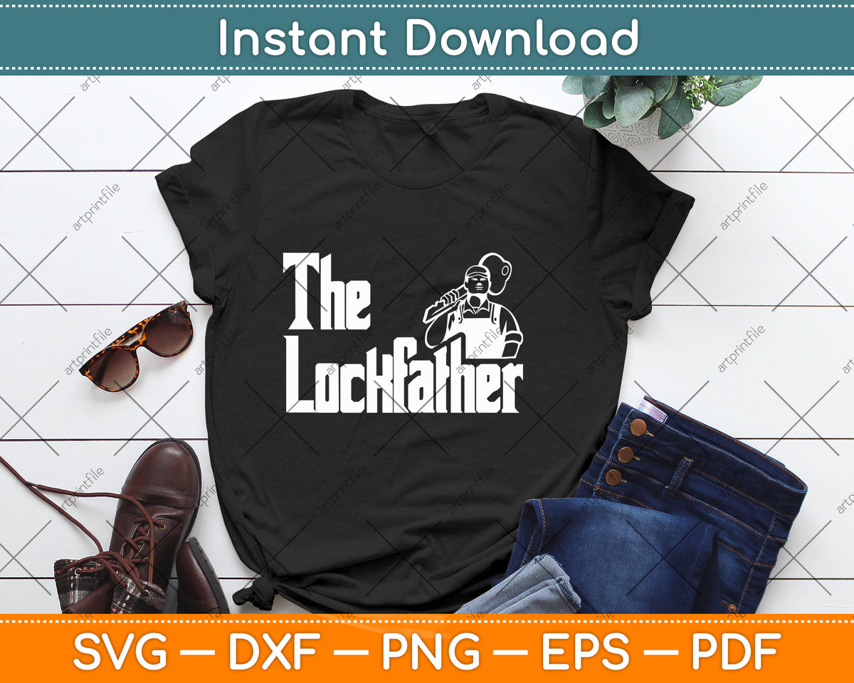 The Lockfather Professional Locksmith Svg Digital Cutting File