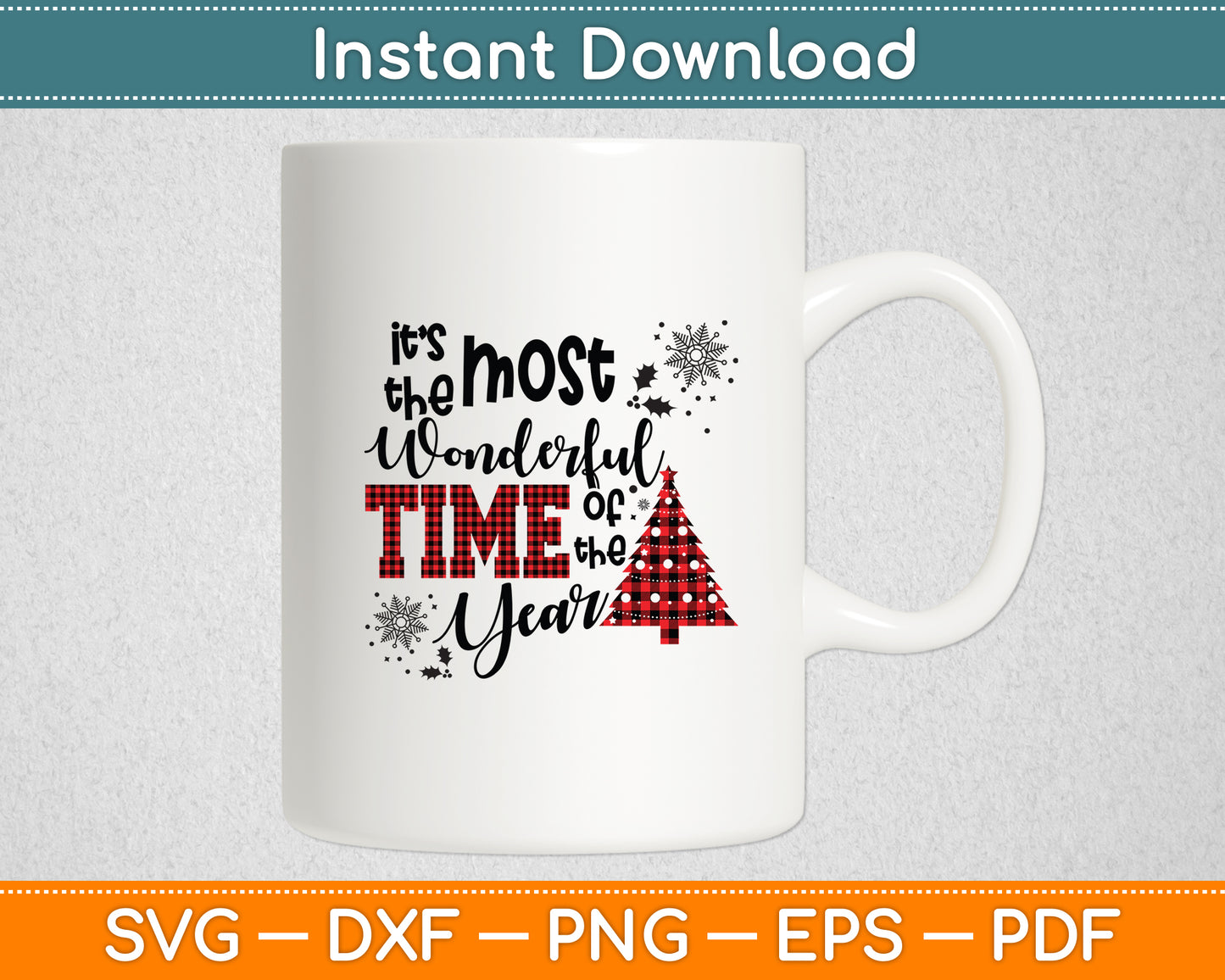 It's The Most The Wonderful Time Of The Year Christmas Svg Digital Cutting File