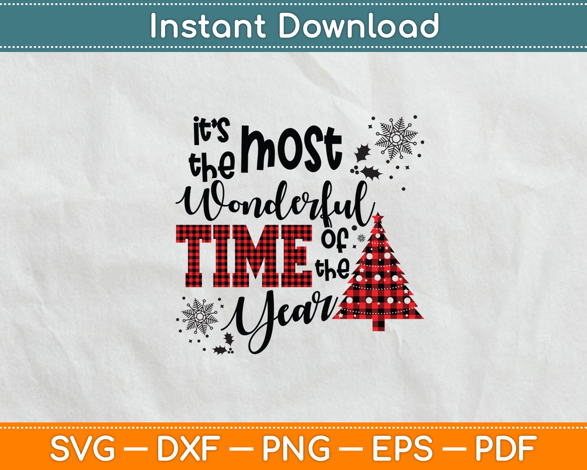 It's The Most The Wonderful Time Of The Year Christmas Svg Digital Cutting File