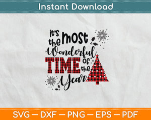 It's The Most The Wonderful Time Of The Year Christmas Svg Digital Cutting File