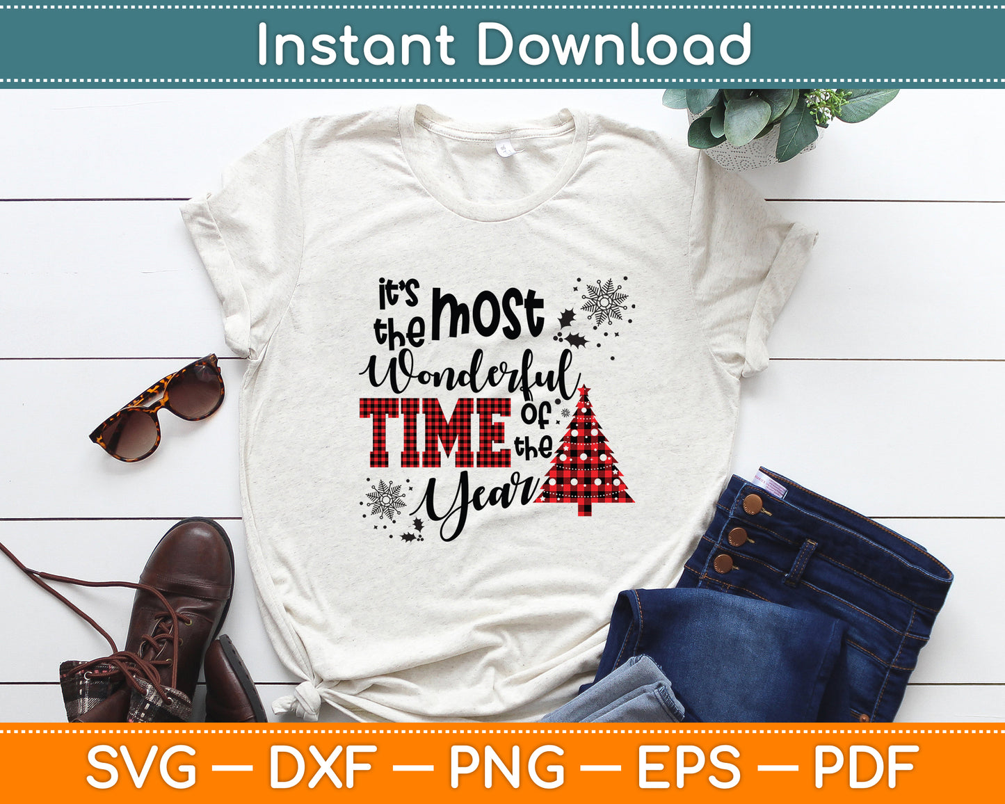 It's The Most The Wonderful Time Of The Year Christmas Svg Digital Cutting File