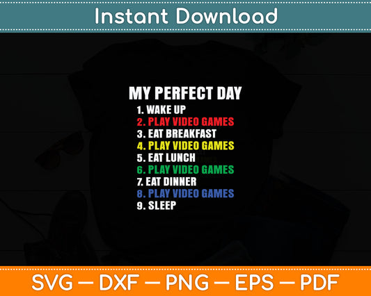 The Perfect Gaming Day Surprise for Gamers Svg Digital Cutting File