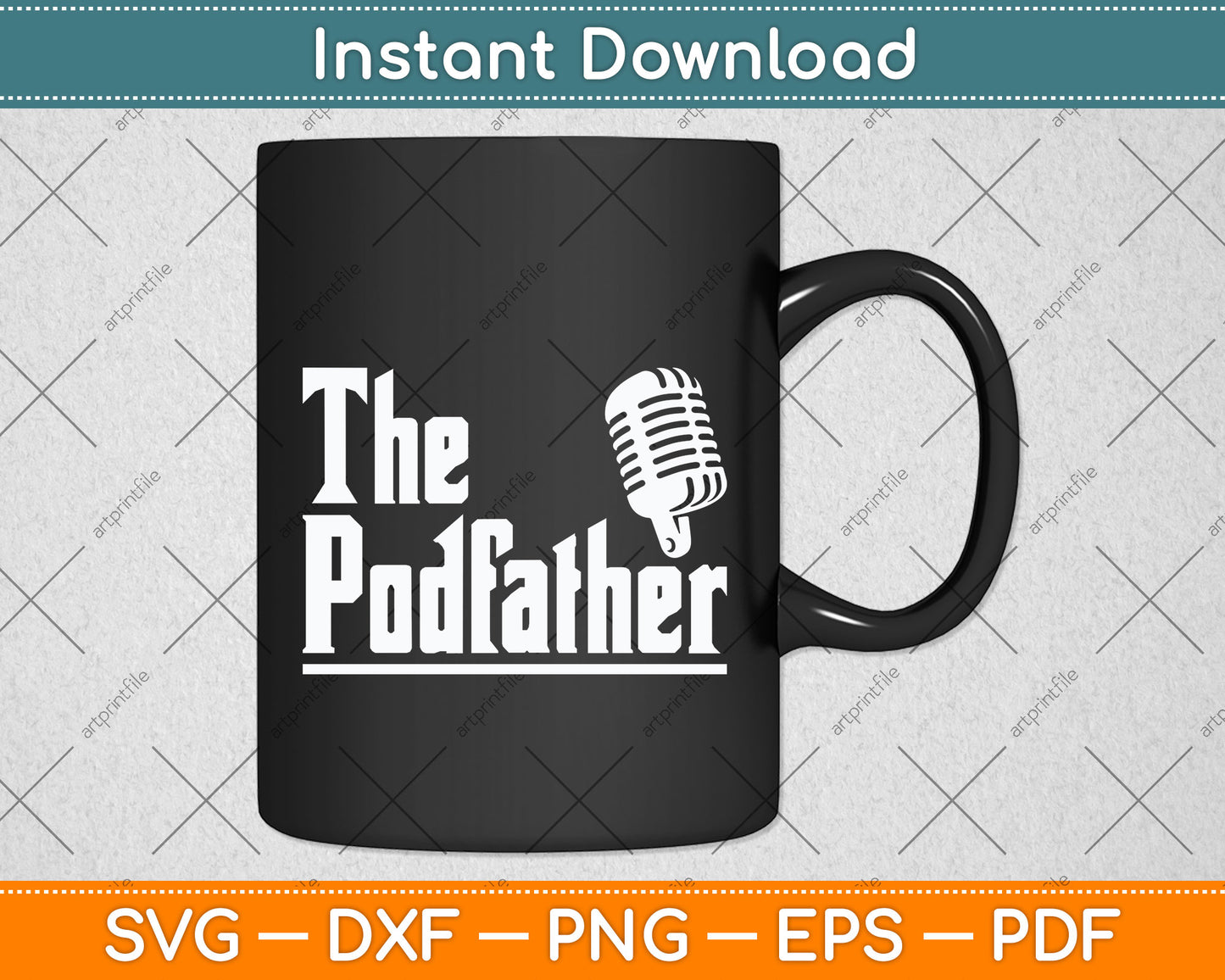 The Podfather Podcast Svg Png Dxf Digital Cutting File