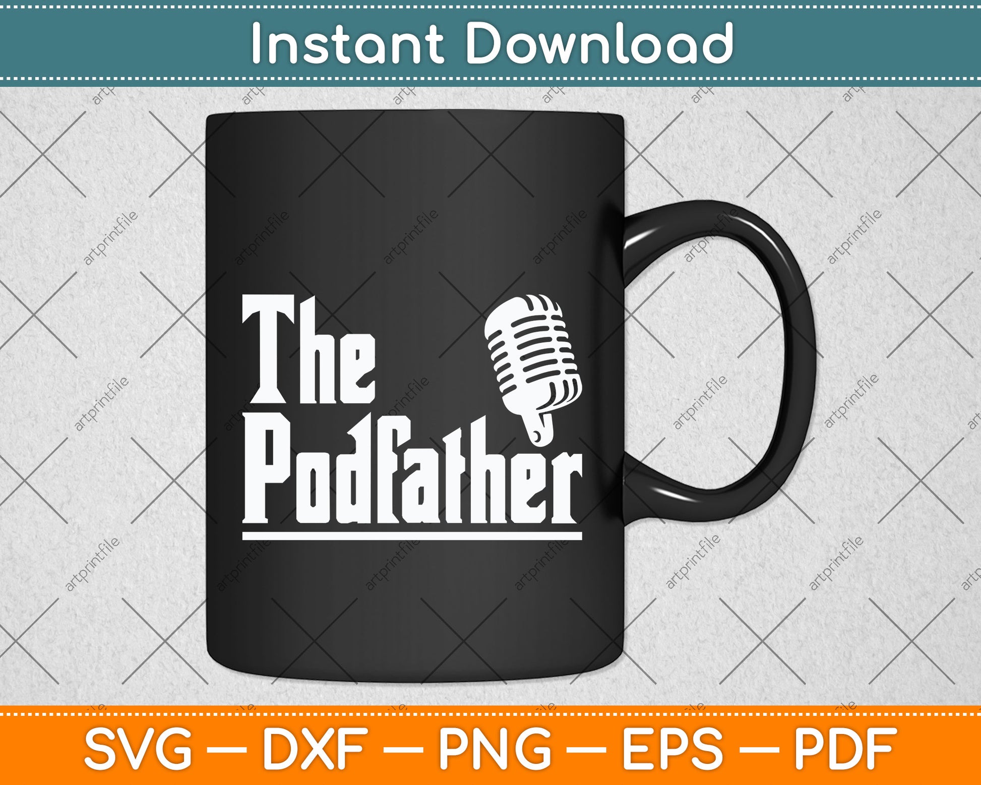 The Podfather Podcast Svg Png Dxf Digital Cutting File