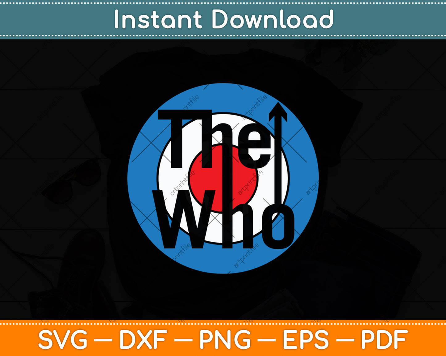 The Who Official Classic Target Logo Svg Digital Cutting File