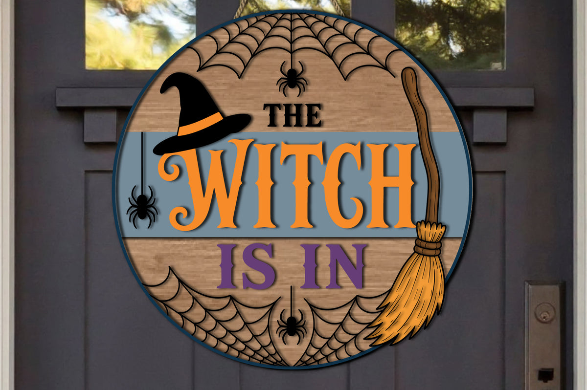 The Witch Is In Halloween Laser Cut SVG