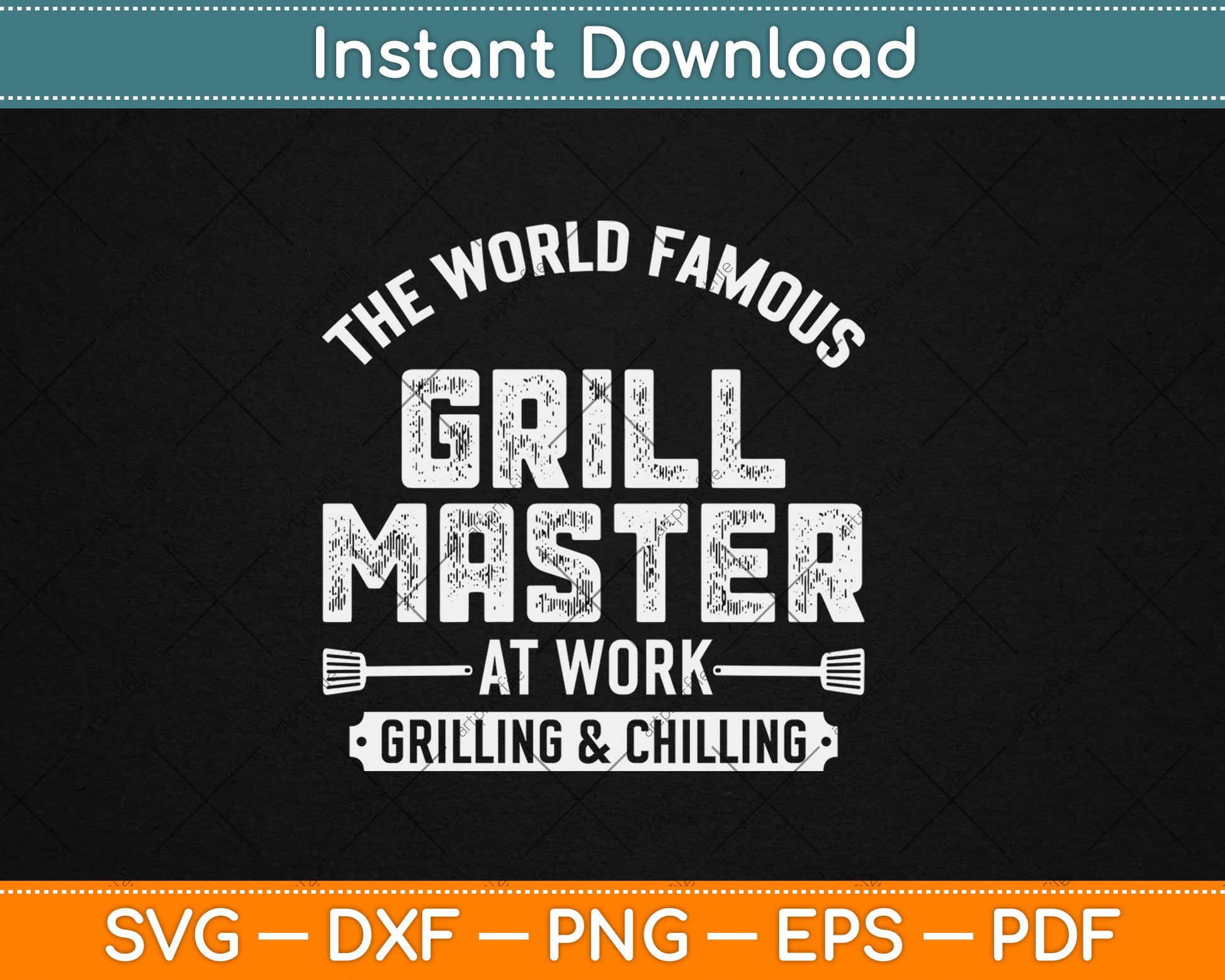 The World Famous Grill Master Funny Bbq Svg Digital Cutting File