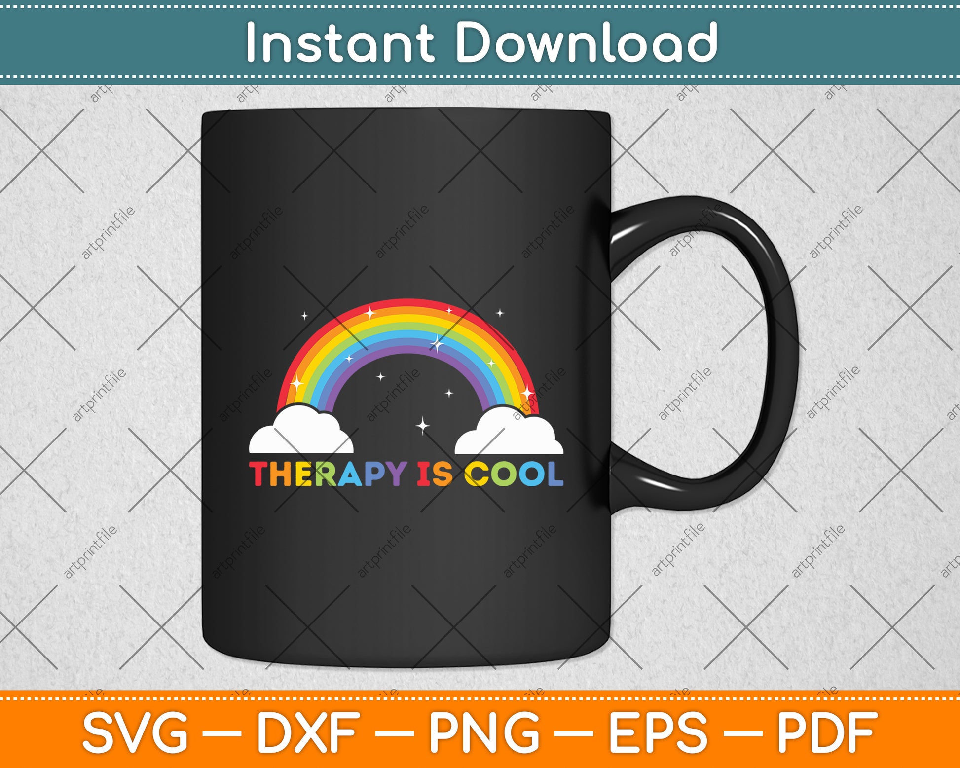 Therapy Is Cool Self Care Mental Health Awareness Svg Digital Cutting File