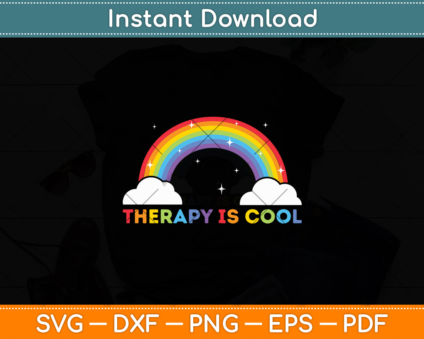 Therapy Is Cool Self Care Mental Health Awareness Svg Digital Cutting File