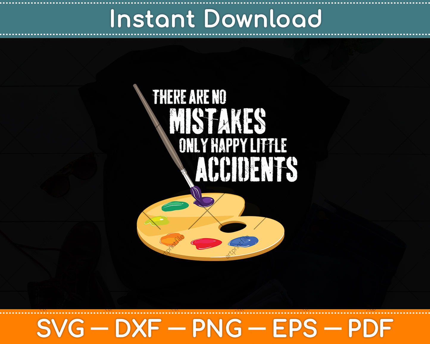 There Are No Mistakes Only Happy Little Accidents Svg Digital Cricut Cutting File