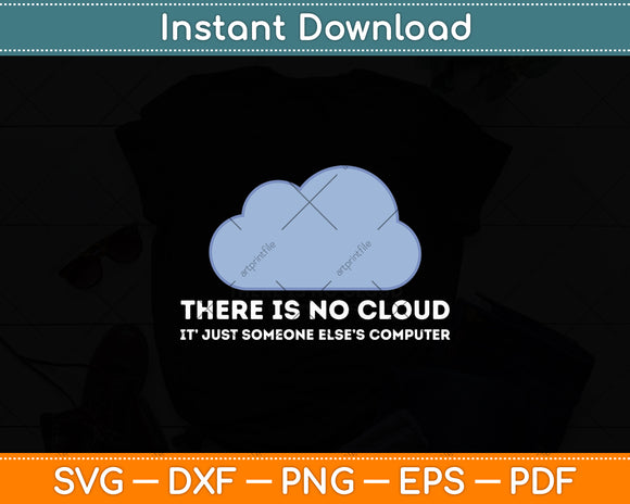 There Is No Cloud - Computer Science Programmer & Coding Svg Digital Cutting File