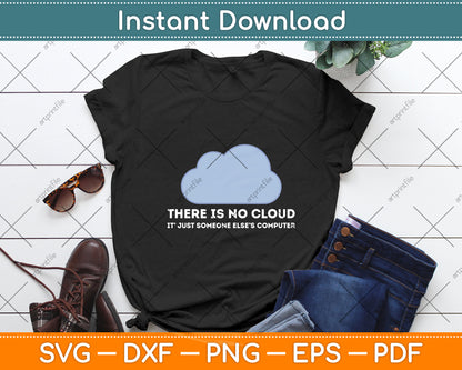 There Is No Cloud - Computer Science Programmer & Coding Svg Digital Cutting File