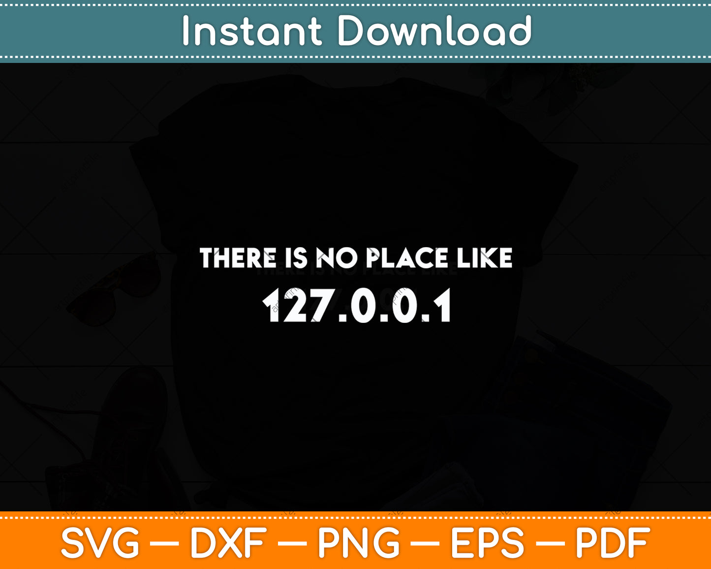 There is no Place Like 127.0.0.1 - Programming Programmer Svg Digital Cutting File