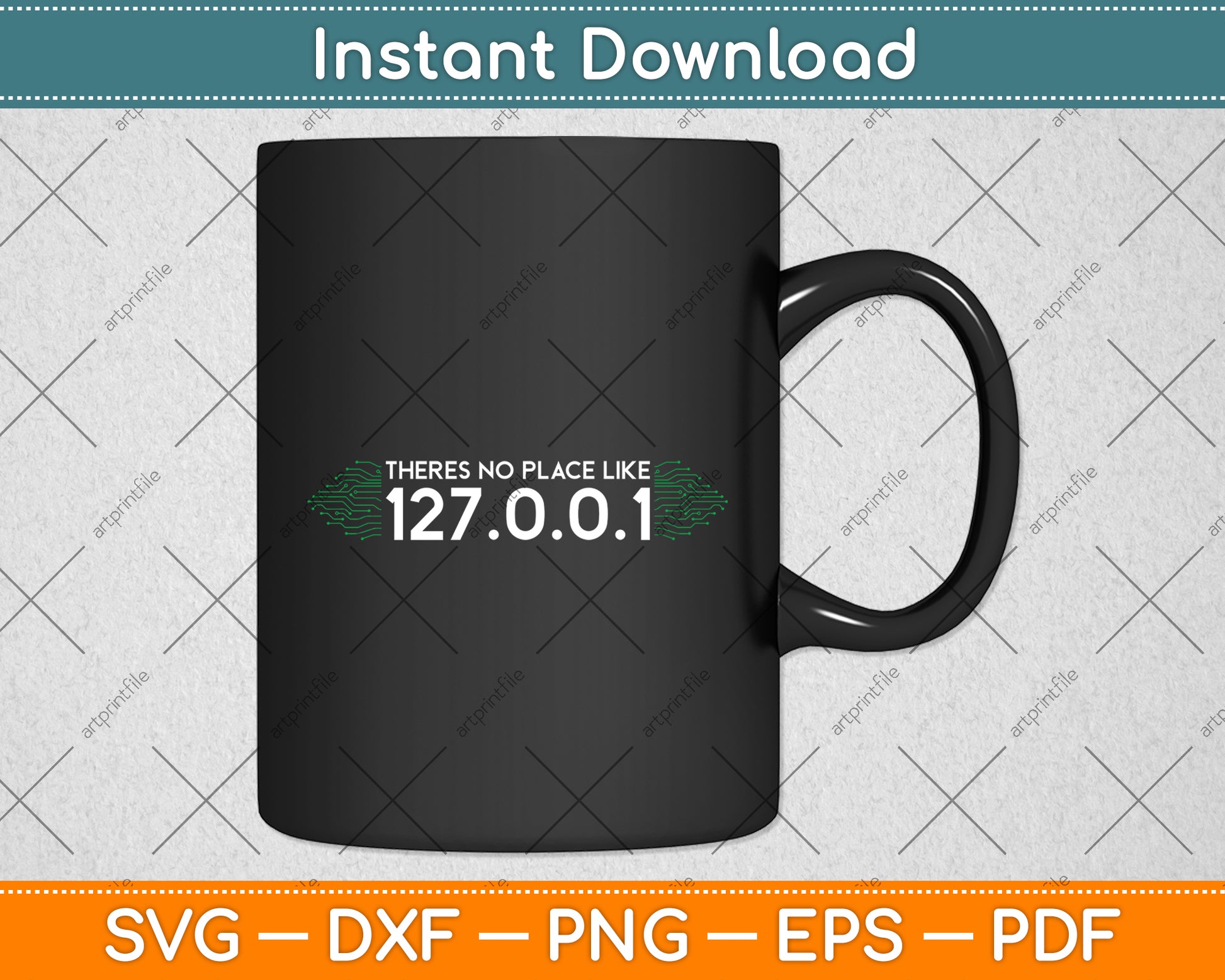 There Is No Place Like 127.0.0.1Programming Funny Svg Design Digital Cutting File