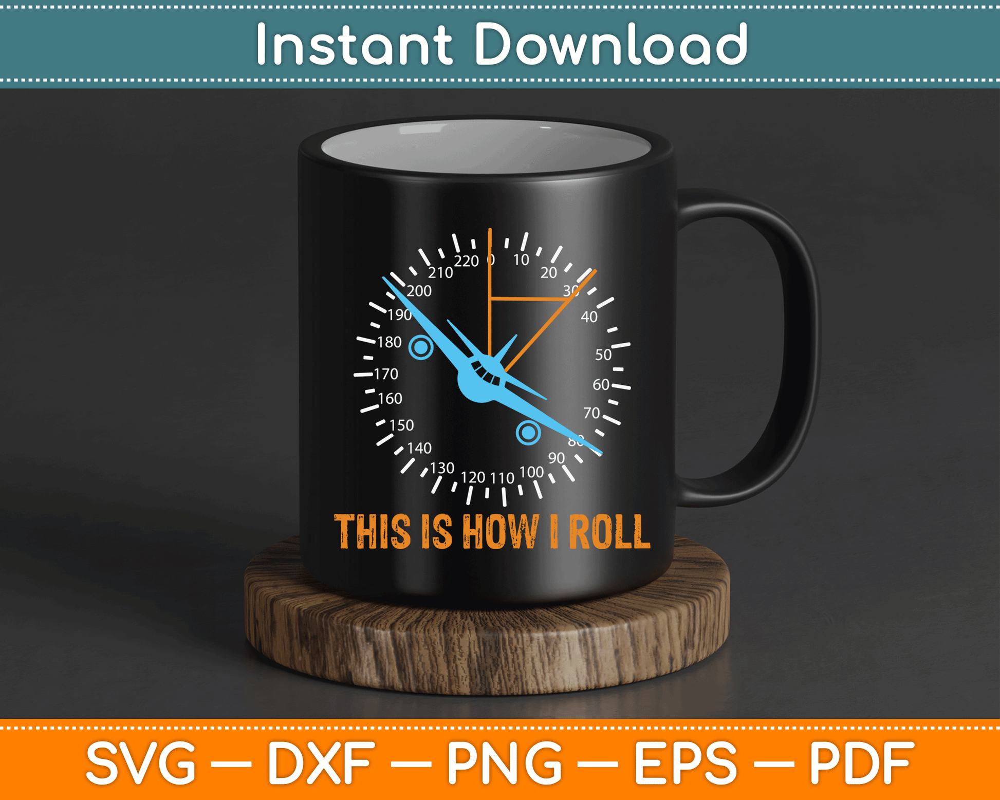 This Is How I Roll Airplane Pilot Aviation SVG Digital Cutting File